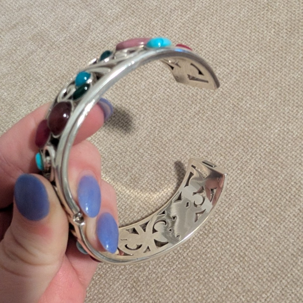 Brighton Multi-Colored Hinged Bangle With Matchin… - image 3